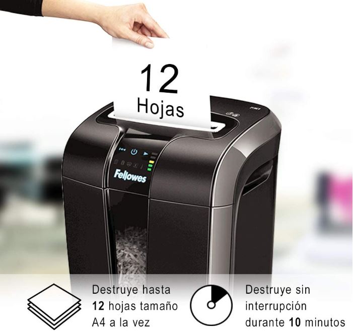 Fellowes 73ci destructora papel numero hojas 12